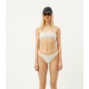Weekday Bay Swim Top Bandeau off white sz Med Scandi Stockholm